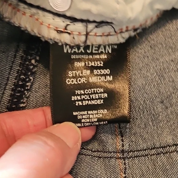 Wax Jean-Butt,I Love You-  Distressed Blue Jeans - Picture 6 of 10